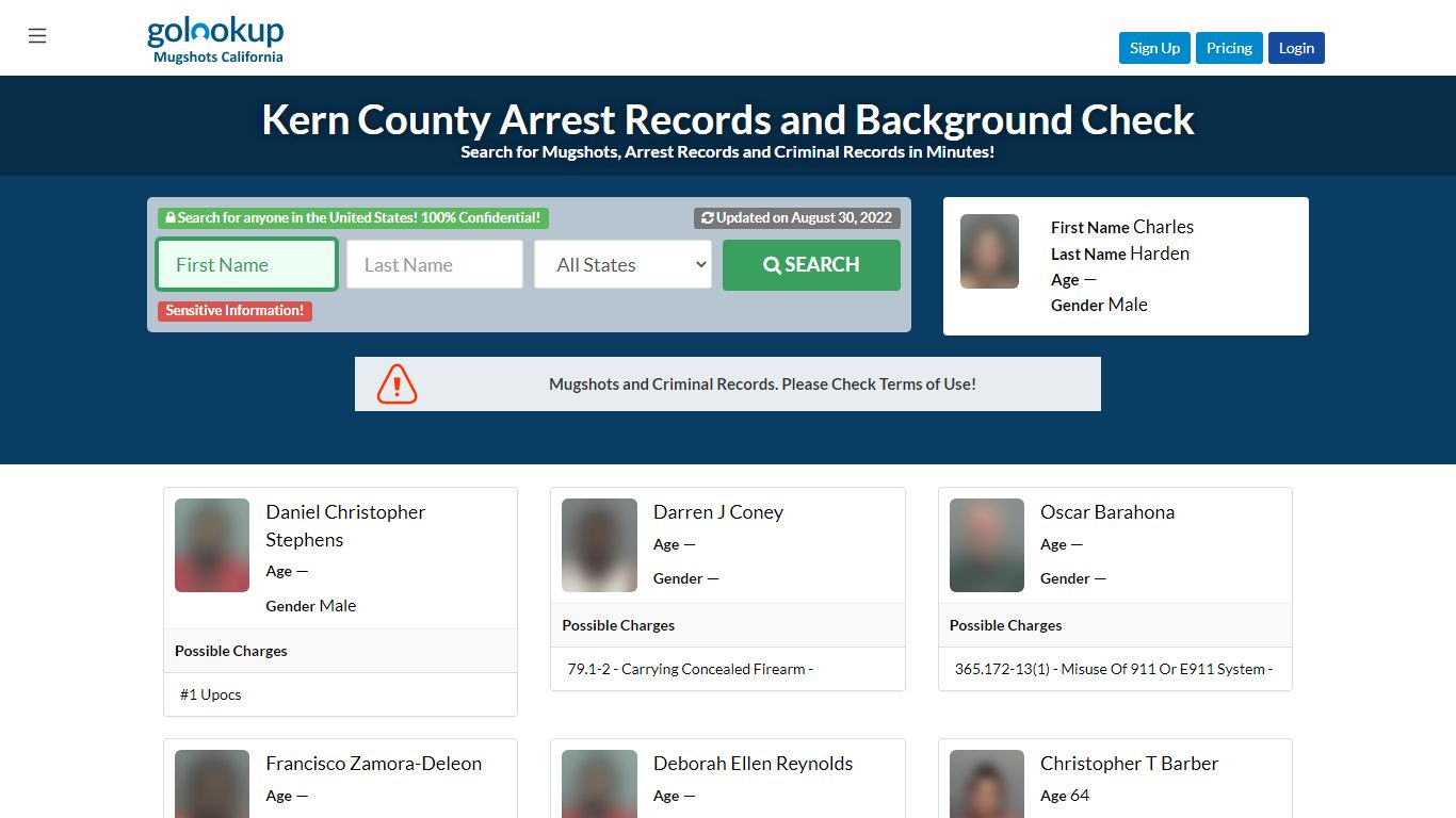 Kern County Mugshots, Kern County Arrest Records - GoLookUp